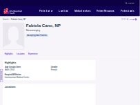 Website Screenshot Fabiola Cano, NP