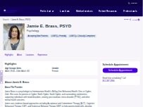 Website Screenshot Jamie E. Brass, PSYD