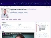 Website Screenshot Charlie E. Brunson, MD