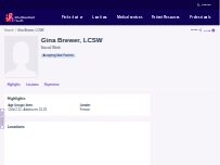 Website Screenshot Gina Brewer, LCSW