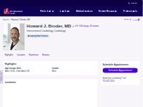 Website Screenshot Howard J. Broder, MD