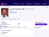 Website Screenshot L. Scott Chidester, MD