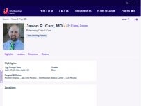 Website Screenshot Jason R. Carr, MD