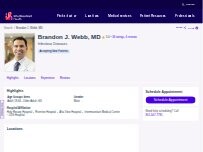 Website Screenshot Brandon J. Webb, MD