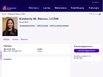 Website Screenshot Kimberly W. Barrus, LCSW