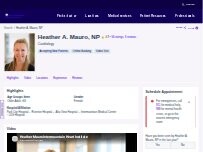 Website Screenshot Heather A. Mauro, NP