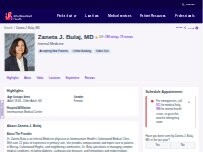 Website Screenshot Zaneta J. Bulaj, MD