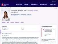 Website Screenshot Colleen Bruhn, NP
