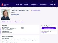 Website Screenshot Laura M. Williams, MD