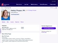 Website Screenshot Hailey Poppe, PA