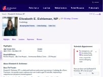 Website Screenshot Elizabeth E. Eshleman, NP