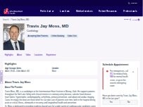 Website Screenshot Travis Jay Moss, MD