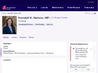 Website Screenshot Kendall K. Nelson, NP
