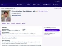 Website Screenshot Christopher Reid West, MD