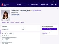 Website Screenshot Jennifer L. Wilson, NP