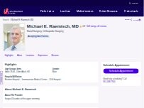 Website Screenshot Michael E. Raemisch, MD