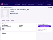 Website Screenshot Madison Ohlensehlen, PA