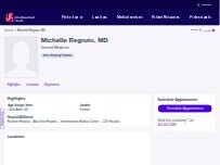 Website Screenshot Michelle Regruto, MD