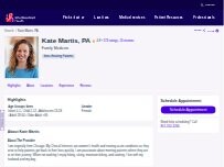 Website Screenshot Kate Martis, PA