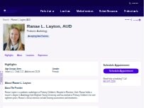 Website Screenshot Ranae L. Layton, AUD