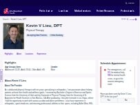 Website Screenshot Kevin V Lieu, DPT