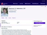 Website Screenshot Spencer S. Valentine, DPT