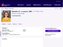 Website Screenshot Natalie K. Loewen, MD
