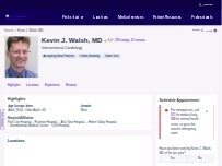 Website Screenshot Kevin J. Walsh, MD