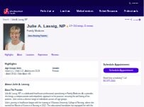 Website Screenshot Julie A. Lassig, NP