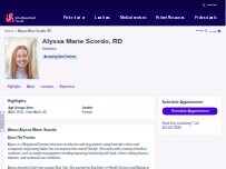 Website Screenshot Alyssa Marie Scordo, RD