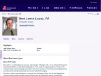Website Screenshot Bret Lewis Lopez, PA