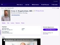 Website Screenshot Cory J. Kogelschatz, MD
