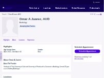 Website Screenshot Omar A Juarez, AUD