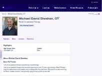 Website Screenshot Michael David Sheahan, DPT