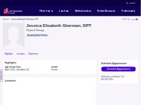 Website Screenshot Jessica Elizabeth Sherman, DPT