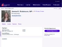 Website Screenshot Jenna K. Robinson, NP