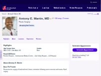 Website Screenshot Antony E. Martin, MD