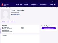 Website Screenshot Luz E. Vega, NP