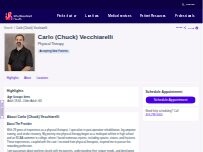 Website Screenshot Carlo (Chuck) Vecchiarelli,