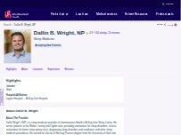 Website Screenshot Dallin B. Wright, NP