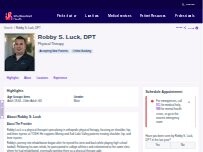 Website Screenshot Robby S. Luck, DPT