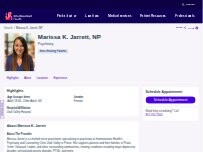 Website Screenshot Marissa K. Jarrett, NP