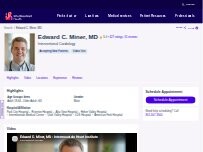 Website Screenshot Edward C. Miner, MD