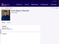 Website Screenshot John Naylor, PharmD,