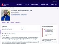 Website Screenshot Cordon Joseph Rabe, DPT