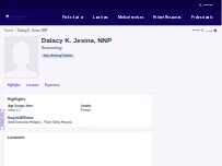 Website Screenshot Dalacy K. Jesina, NNP