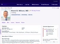 Website Screenshot Brent D. Wilson, MD