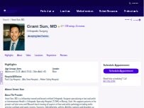 Website Screenshot Grant Sun, MD