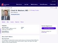 Website Screenshot Clark N. Madsen, MD