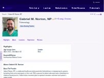 Website Screenshot Gabriel M. Norton, NP